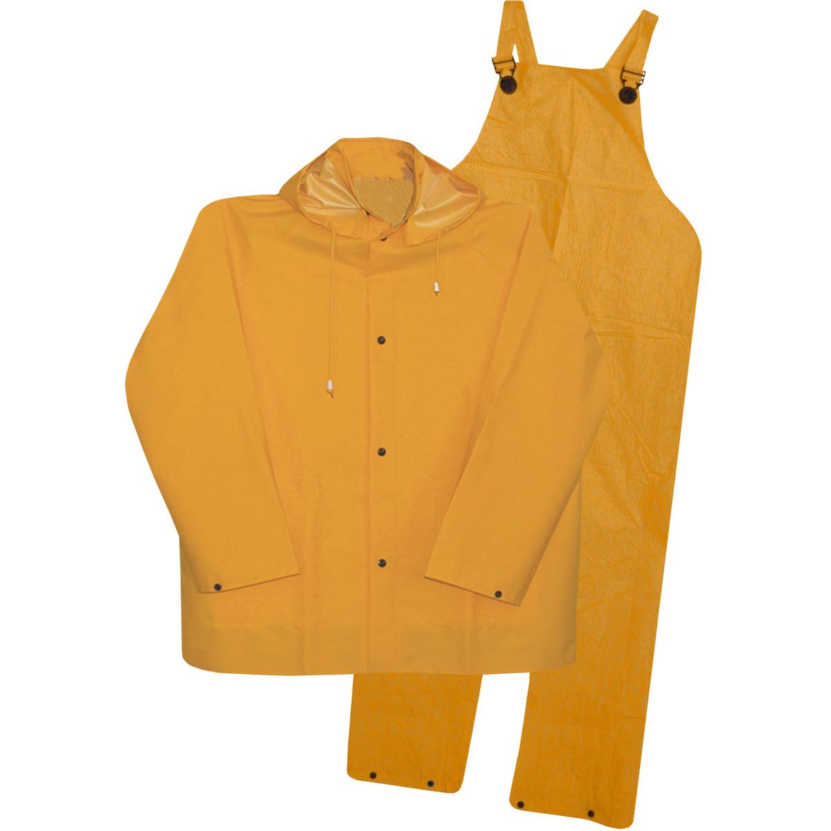Premium Three-Piece Rainsuit - 0.35mm, Yellow (3PR0300Y)