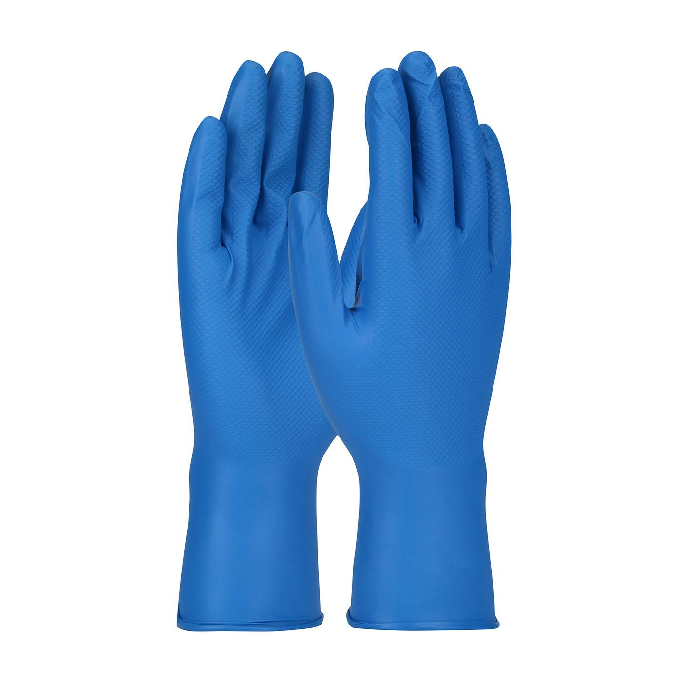 Grippaz™ Food Plus Extended Use Ambidextrous Nitrile Glove with Textured Fish Scale Grip - 8 Mil (67-308)_0