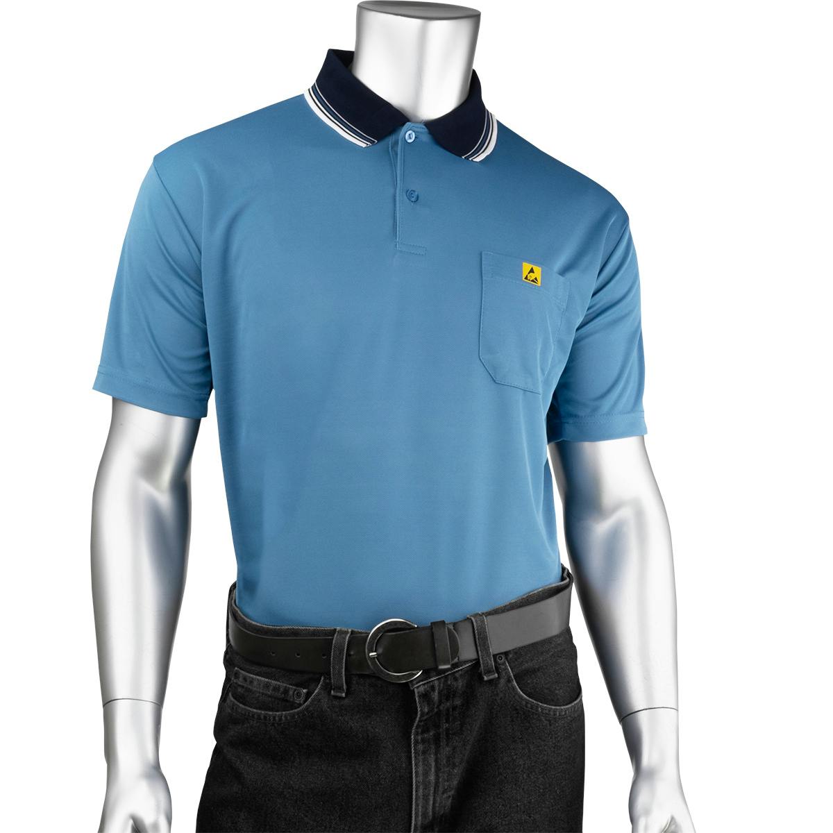 Short Sleeve ESD Polo Shirt, Royal (BP801SC-RB)_0