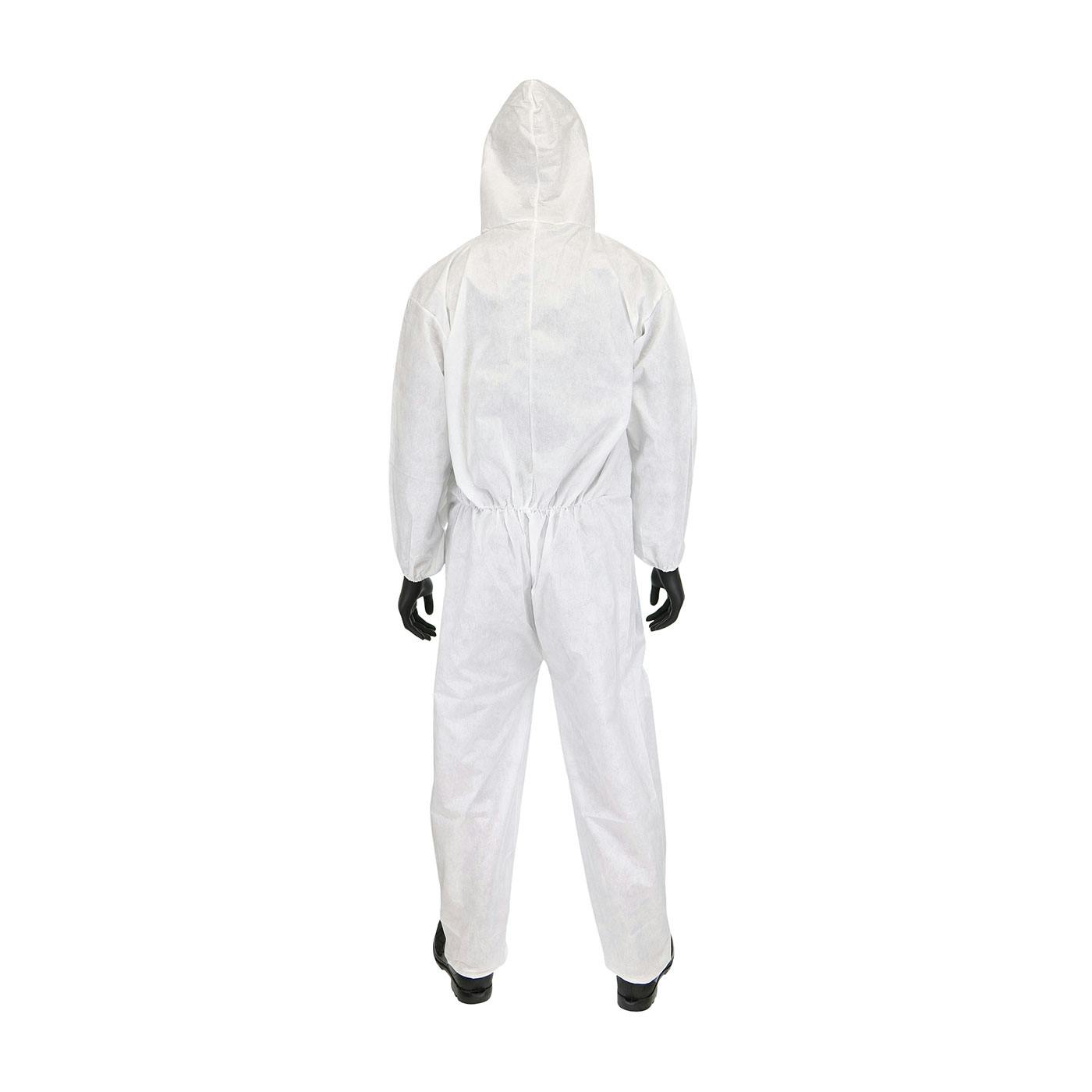 PosiWear M3 Coverall with Hood, Elastic Wrists & Ankles 50 gsm, White (C3806)_0