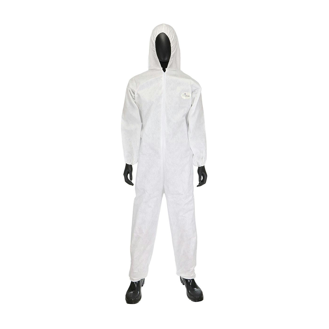 PosiWear M3 Coverall with Hood, Elastic Wrists & Ankles 50 gsm, White (C3806)_1