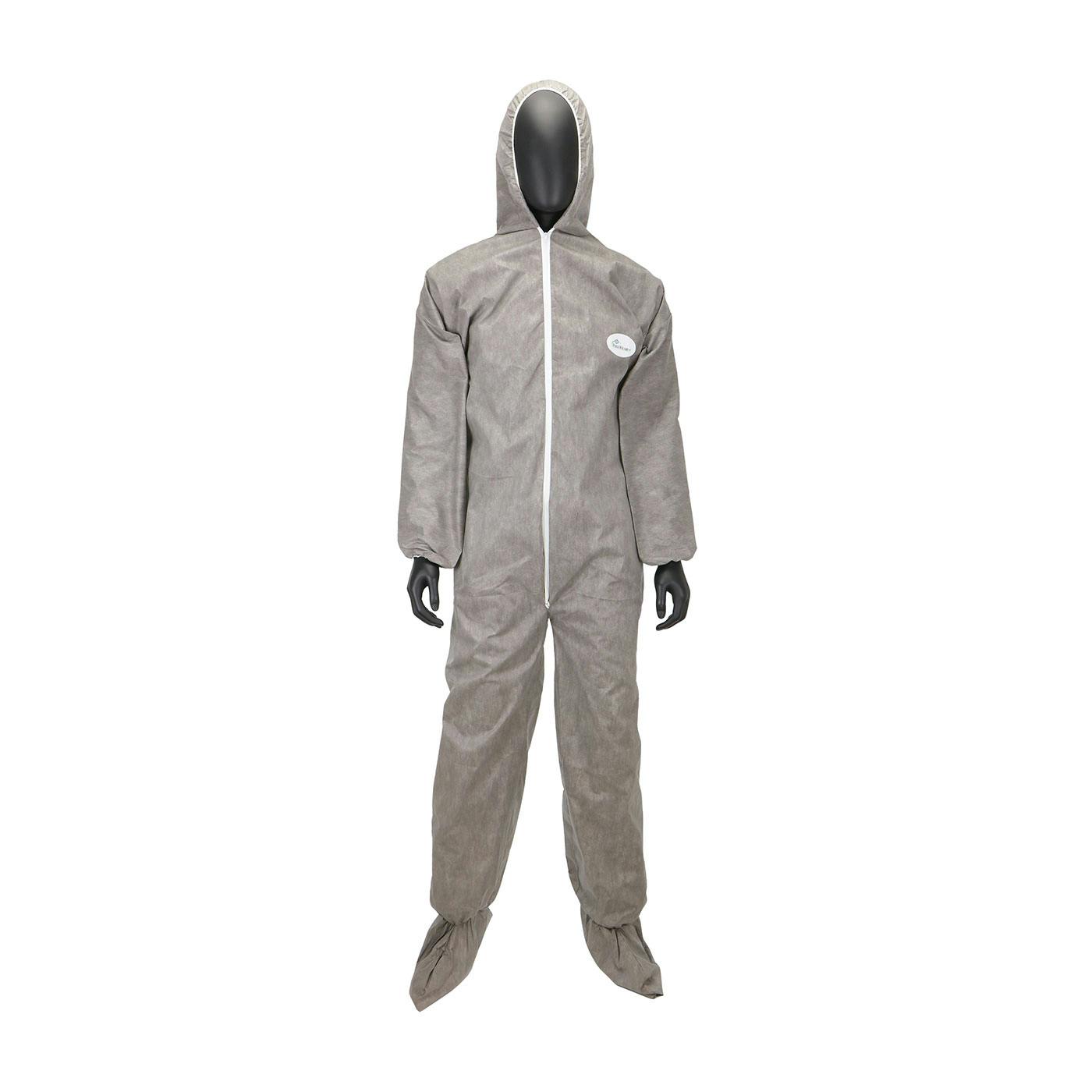 PosiWear M3 Coverall with Hood & Boot 50 gsm, Gray (C3909)_1