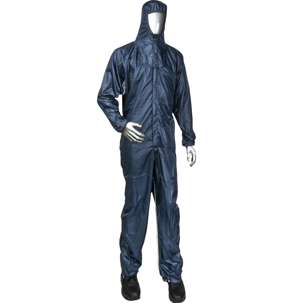 Spray Barrier Paint / Powder Coating Hooded Coverall, Navy (CCNQH2-26NV)_0