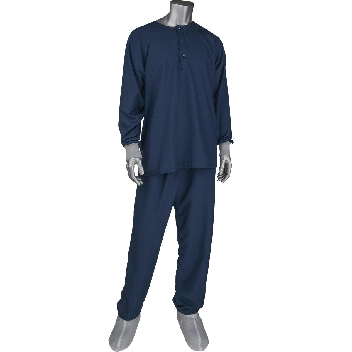 Microdenier ESD Sitewear Top, Navy (HSCTM3-48NV)