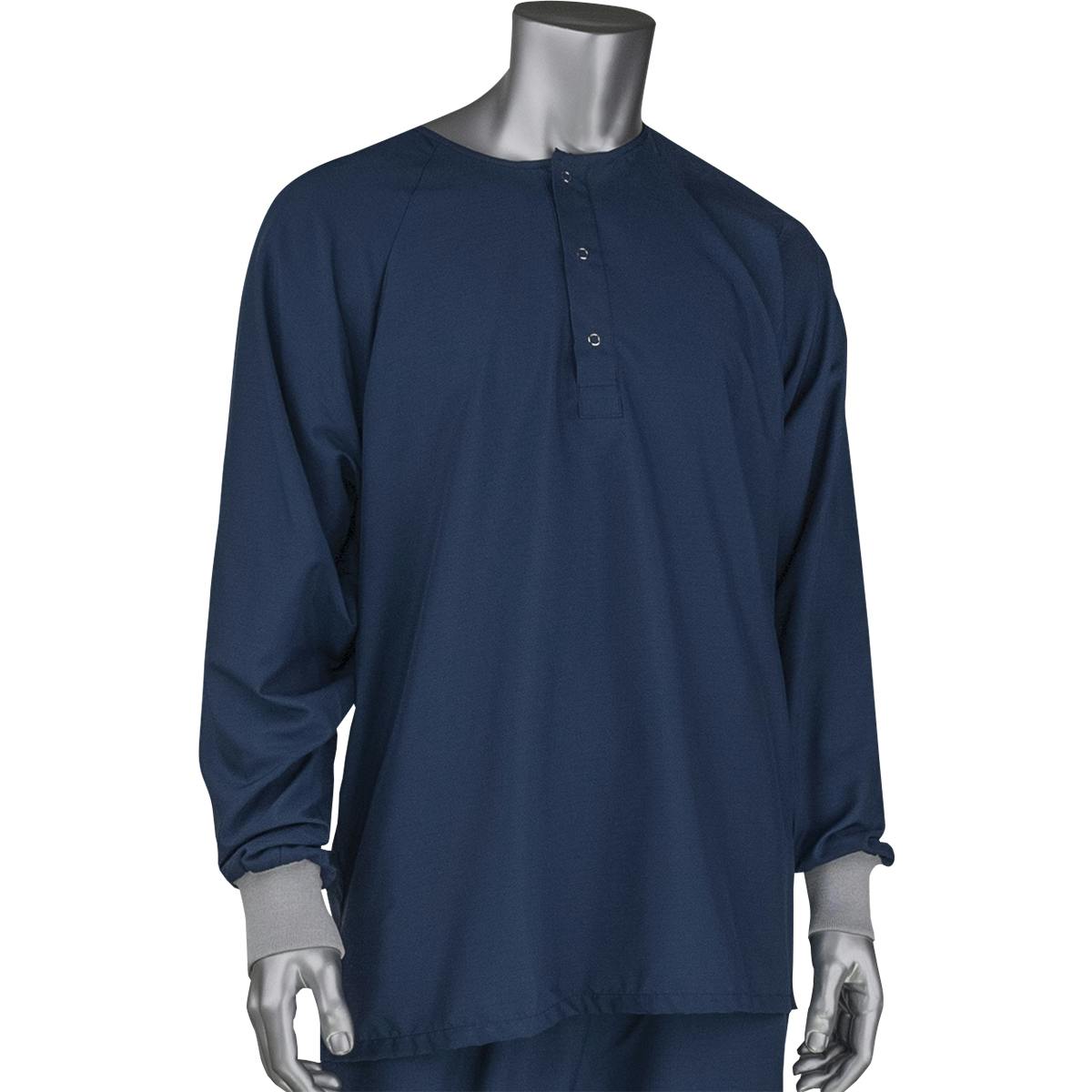 Microdenier ESD Sitewear Top, Navy (HSCTM3-48NV)_1
