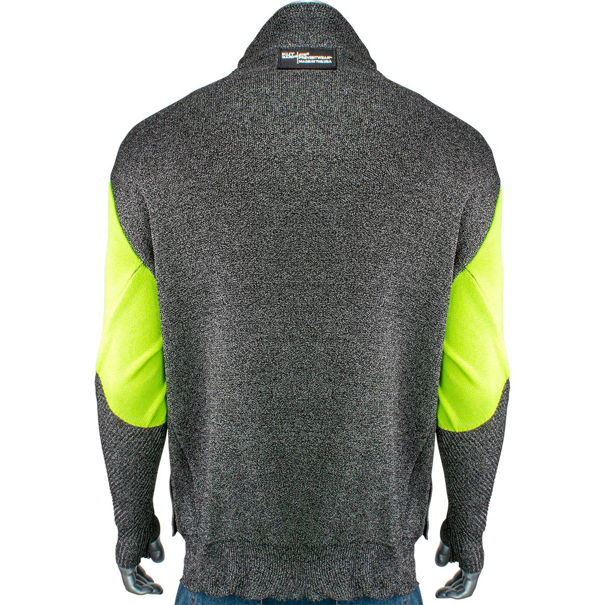 ATA® Blended Cut Resistant Pullover with Hi-Vis Sleeves, Dark Gray (P601BP4CMHVBPP1TH)_0