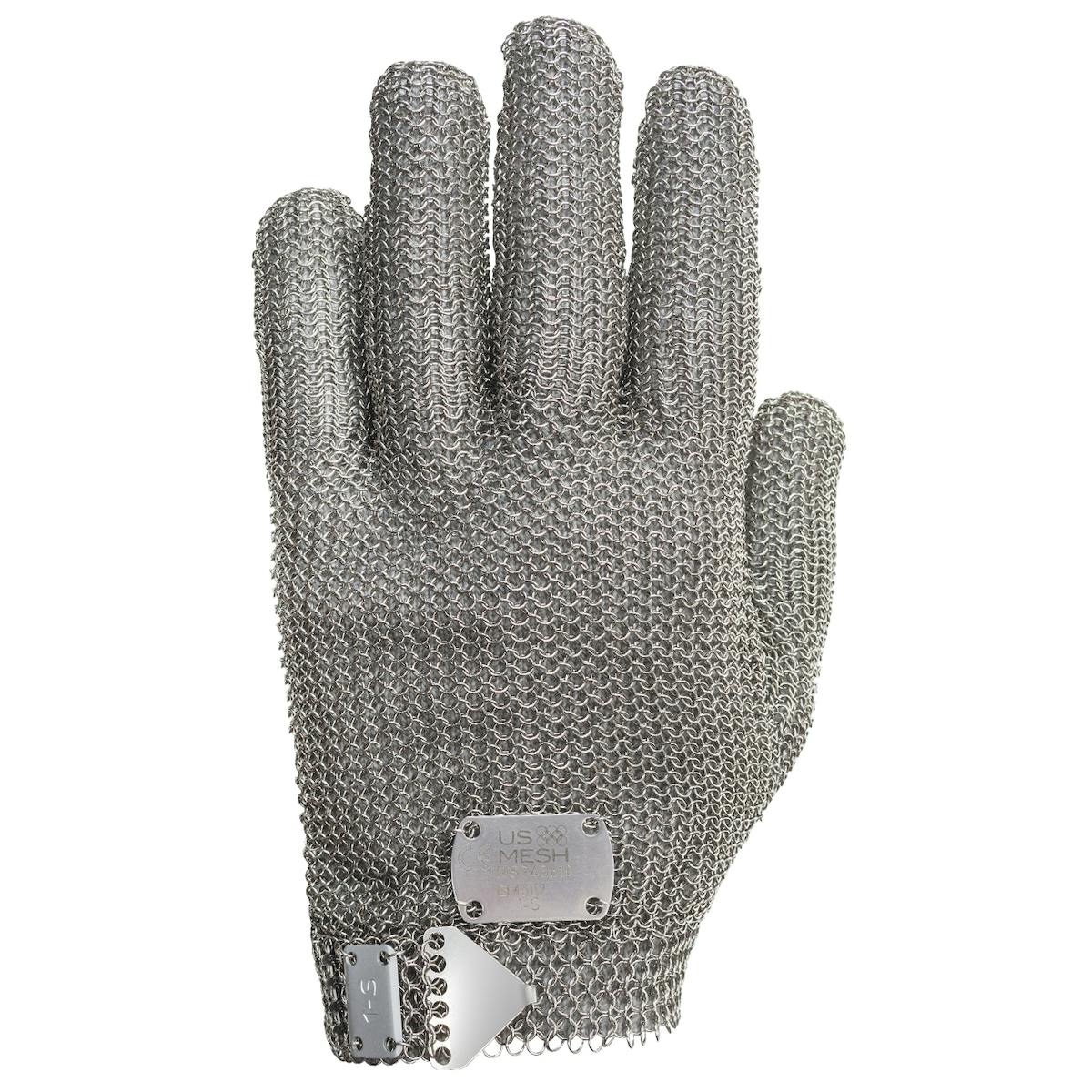 US Mesh® Stainless Steel Mesh Glove with Steel Prong Closure - Wrist Length (USM-1180)