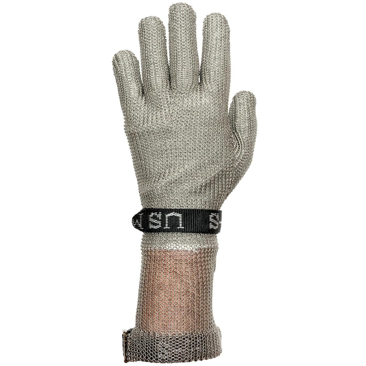 US Mesh® Stainless Steel Mesh Glove with Adjustable Snap-Back Strap Closure - Forearm Length (USM-1305)