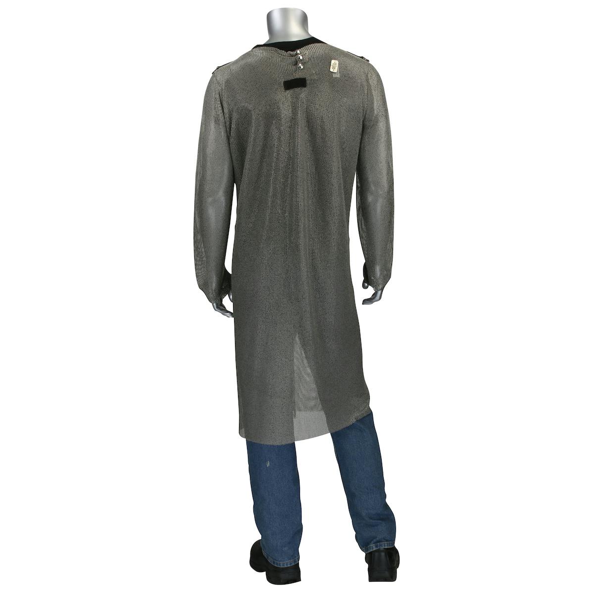 Stainless Steel Mesh Full Body Tunic with Sleeves, Silver (USM-4300L)