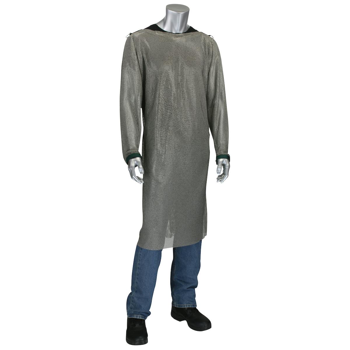 Stainless Steel Mesh Full Body Tunic with Sleeves, Silver (USM-4300L)_1